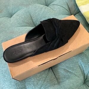 J. Crew Black Suede Mules